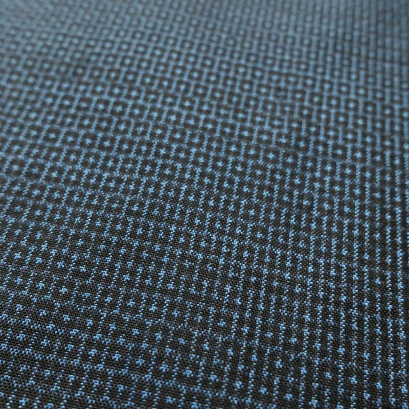 男性用 大島紬 着物 美品 証紙あり しつけ糸付き 正絹 亀甲柄 袷仕立て 青・紺_画像7