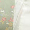 訪問着 良品 正絹 刺繍 金彩 花柄 袷仕立て 緑・うぐいす色_画像30