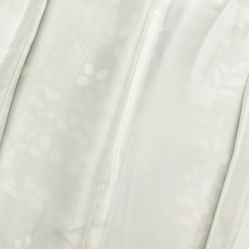 訪問着 良品 正絹 刺繍 金彩 花柄 袷仕立て 緑・うぐいす色_画像31