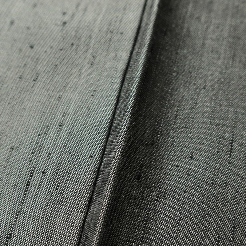 紬 良品 正絹 幾何学柄・抽象柄 袷仕立て グレー_画像9