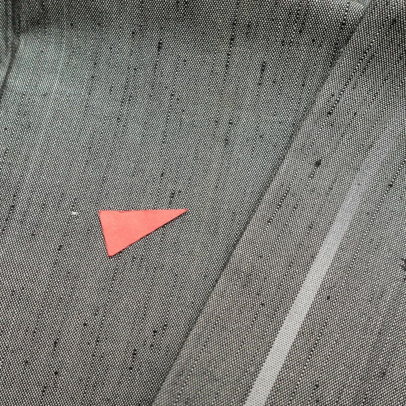 紬 良品 正絹 幾何学柄・抽象柄 袷仕立て グレー_画像23