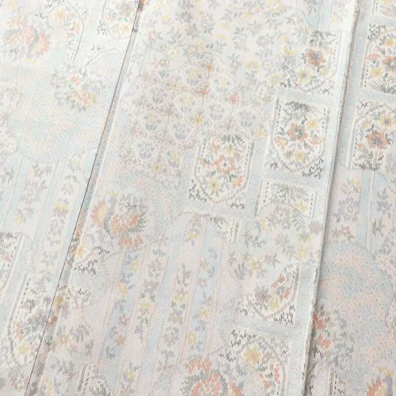 紬 美品 しつけ糸付き 正絹 幾何学柄・抽象柄 袷仕立て 青・紺_画像5