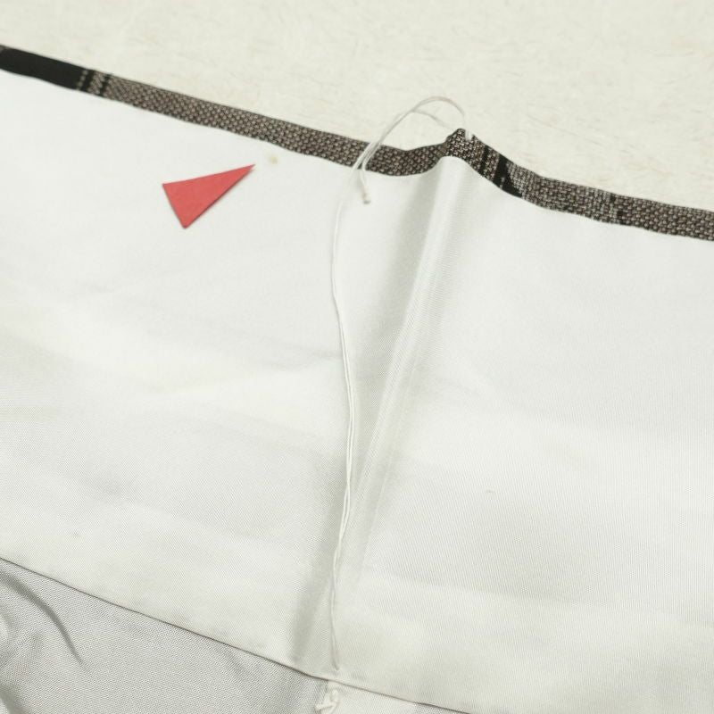 大島紬 正絹 証紙なし 蝶・昆虫柄 袷仕立て 茶_画像24