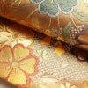 袋帯 六通柄 振袖用 正絹 蝶 花柄 黄・黄土色_画像10