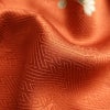 訪問着 良品 金駒刺繍 箔 共八掛 綸子 正絹 古典柄 袷仕立て 橙_画像36