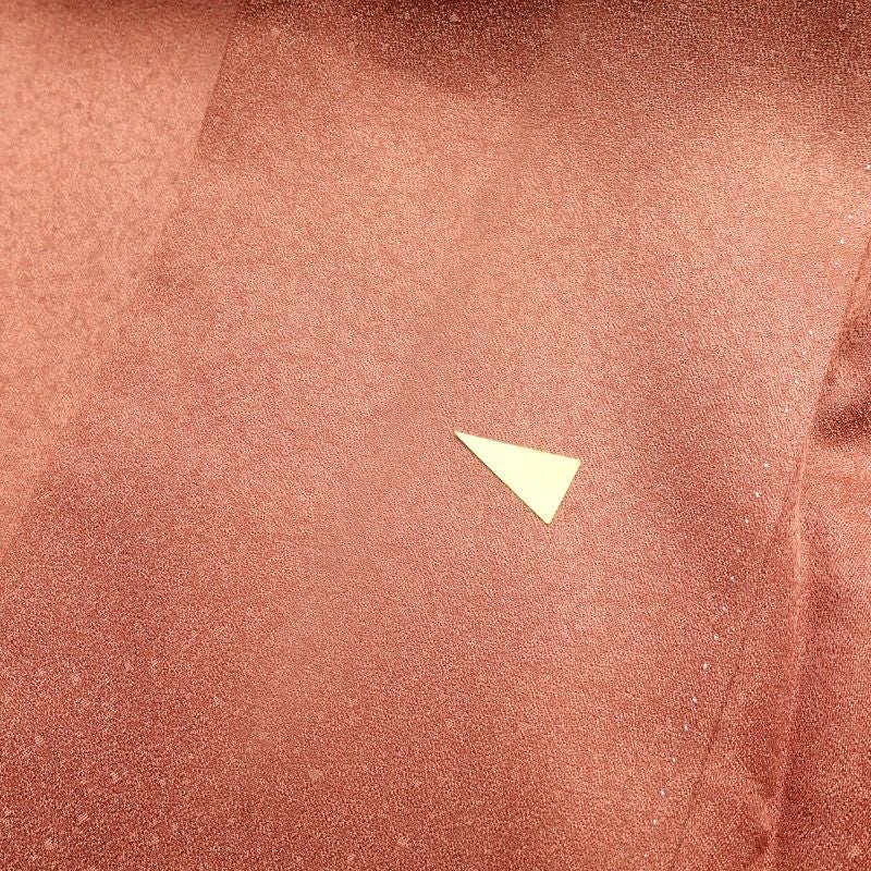 付け下げ 良品 正絹 箔 刺繍 古典柄 袷仕立て 小豆・エンジ_画像24