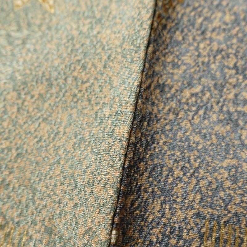 小紋 良品 丹後ちりめん 正絹 京の伝統小紋 日本の心 観世小袖 古典柄 袷仕立て 緑・うぐいす色_画像10