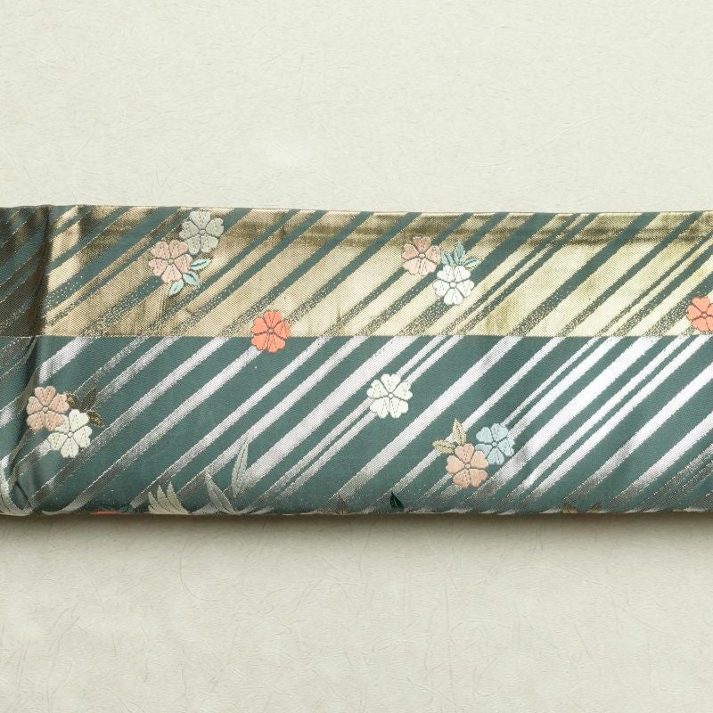 袋帯 六通柄 フォーマル用 正絹 古典柄 緑・うぐいす色_画像19