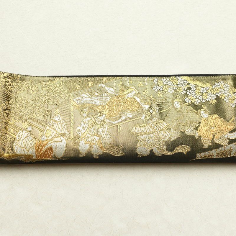 袋帯 本金箔 葵祭祭礼図 全通柄 フォーマル用 正絹 風景柄 金・銀_画像22