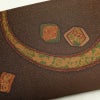 袋帯 刺繍 落款入り 	太鼓柄 一般用 正絹 幾何学柄・抽象柄 茶_画像23