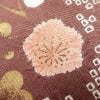 訪問着 良品 絞り 金彩 綸子 共八掛 正絹 古典柄 梅 袷仕立て 橙_画像9