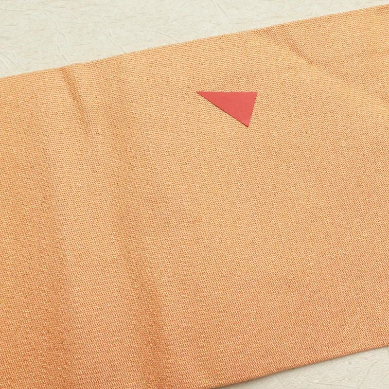 名古屋帯 太鼓柄 正絹 風景柄 金糸 名古屋仕立て 橙_画像19