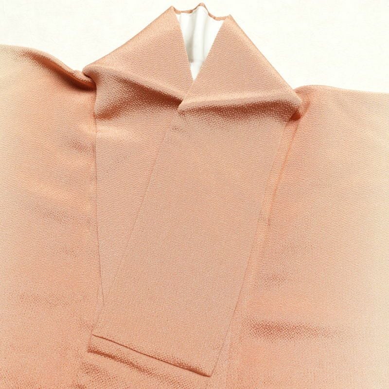 付け下げ 美品 しつけ糸付き 縮緬 正絹 その他の柄 袷仕立て 橙_画像23