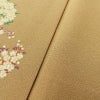 小紋 縮緬 飛び柄 正絹 花柄 袷仕立て 黄・黄土色_画像8