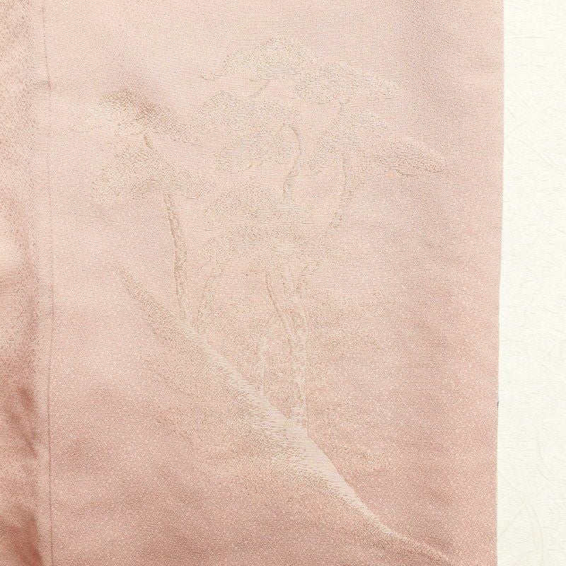色留袖 美品 琳派祥鶴図 丹後ちりめん 金糸 刺繍 しつけ糸付き 正絹 古典柄 袷仕立て ピンク_画像34