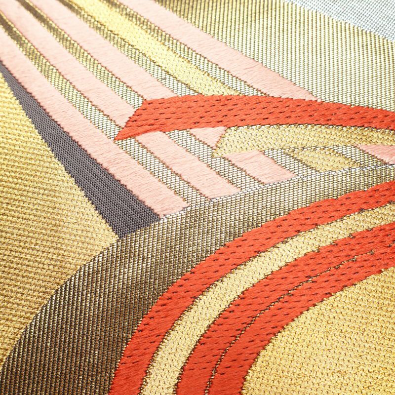 袋帯 六通柄 良品 振袖用 正絹 古典柄 紫・藤色_画像4