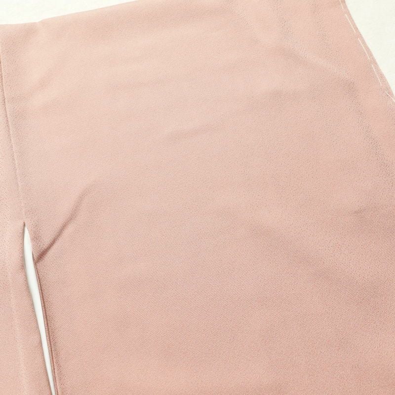 色留袖 美品 箔扇琳派図 丹後ちりめん しつけ糸付き 箔 金糸 刺繍 正絹 古典柄 袷仕立て ピンク_画像21