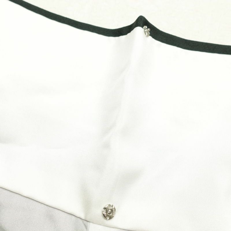 付け下げ 美品 しつけ糸付き 縮緬 共八掛 正絹 箔 金彩 花柄 袷仕立て 大きいサイズ 緑・うぐいす色_画像32