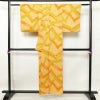 小紋 良品 総絞り 正絹 幾何学柄・抽象柄 袷仕立て 橙 やまと謹製_画像2
