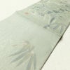 袋帯 落款入り 太鼓柄 良品 正絹 木の葉・植物柄 緑・うぐいす色_画像13