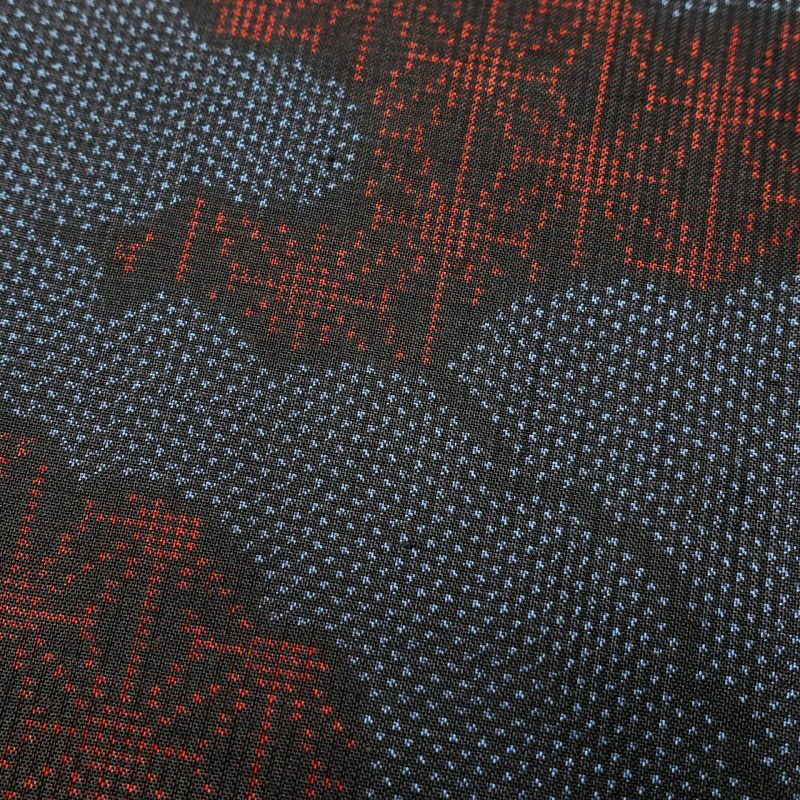 紬 正絹 紬着物 古典柄 ツムギ 袷仕立て つむぎ 青・紺_画像7