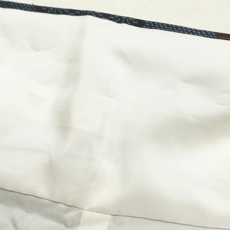 紬 正絹 紬着物 古典柄 ツムギ 袷仕立て つむぎ 青・紺_画像27