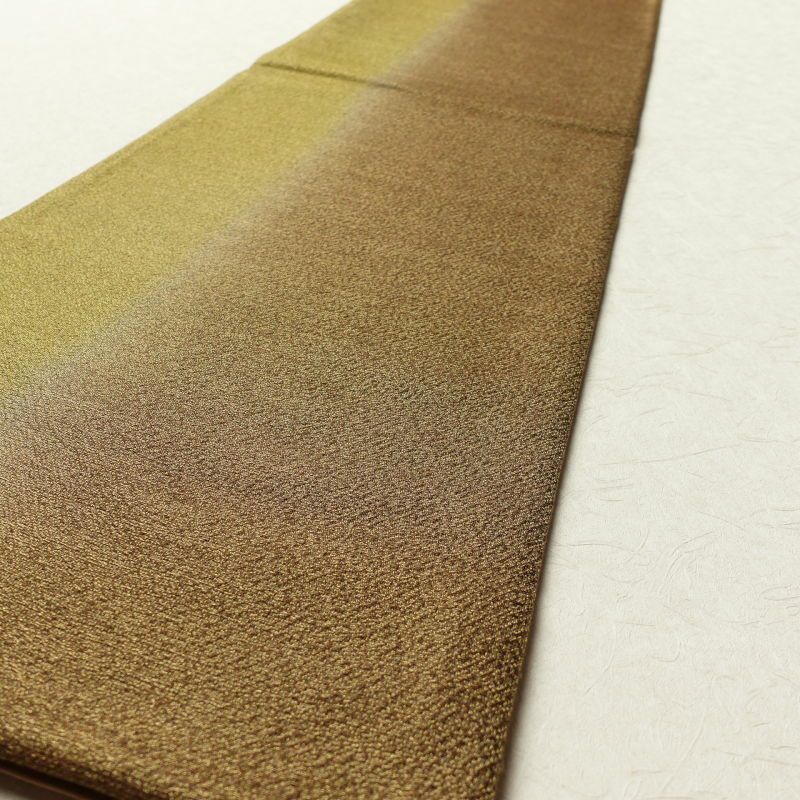 袋帯 太鼓柄 良品 フォーマル用 正絹 花柄 黄・黄土色_画像11