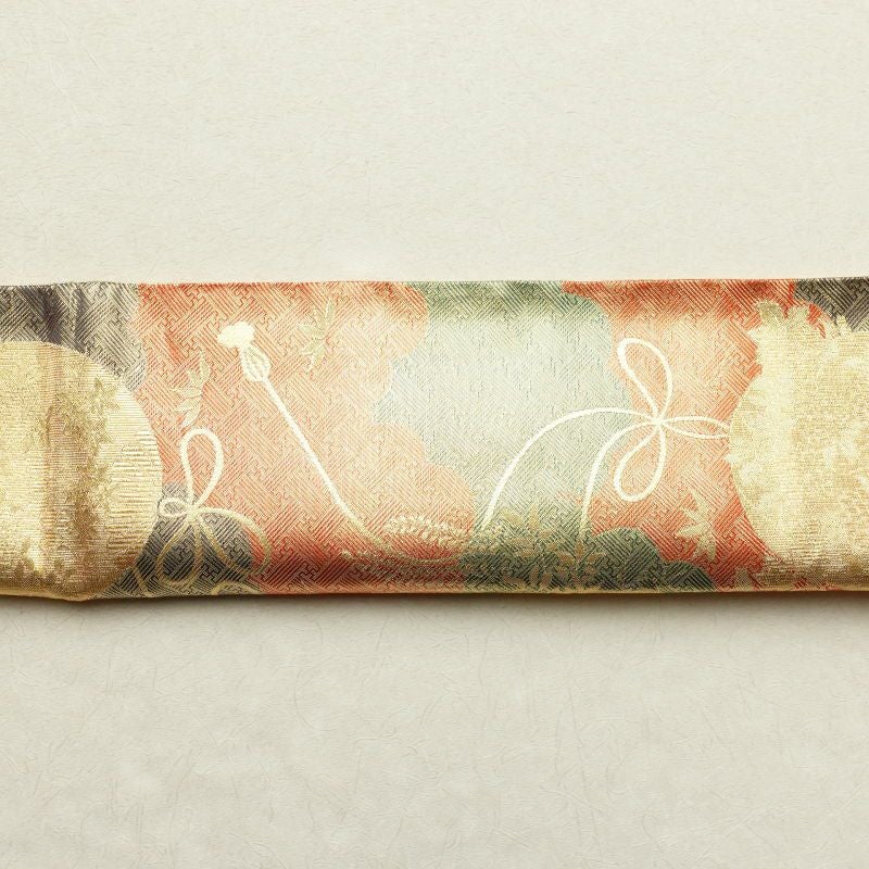 袋帯 博多織 佐賀錦 紫趣苑 六通柄 良品 フォーマル用 正絹 紗綾形 古典柄 金・銀_画像19