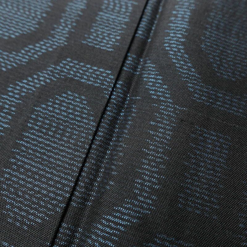 大島紬 正絹 幾何学柄・抽象柄 袷仕立て 青・紺_画像9