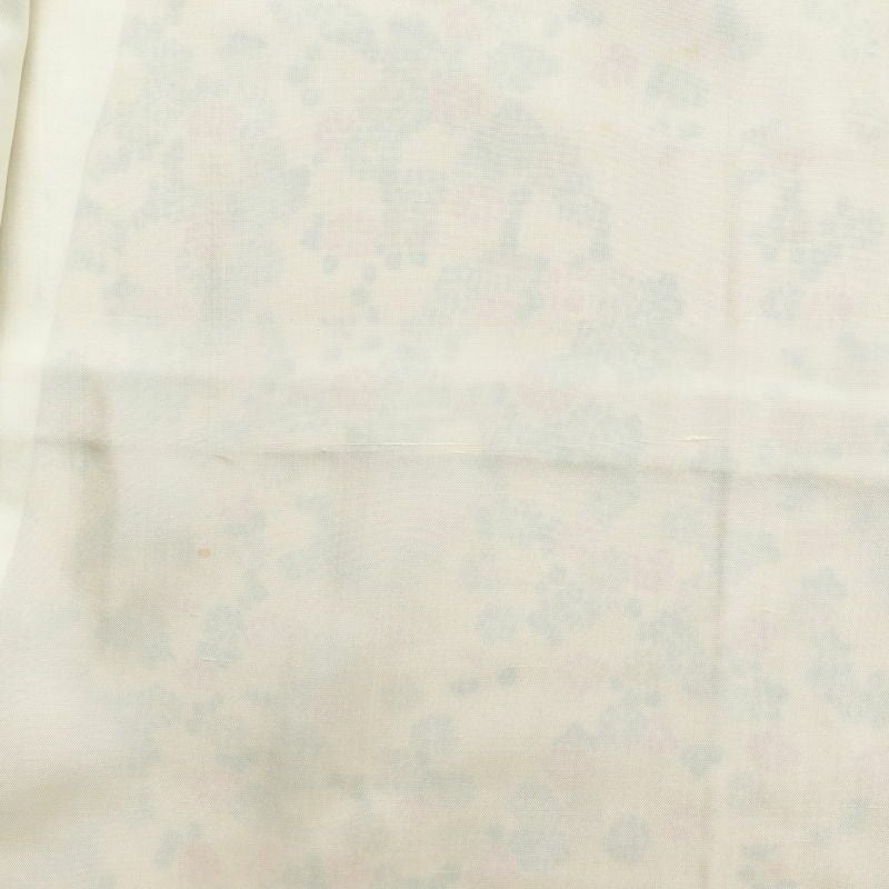 小紋 しつけ糸付き 金彩 銀彩 正絹 花柄 袷仕立て クリーム_画像26