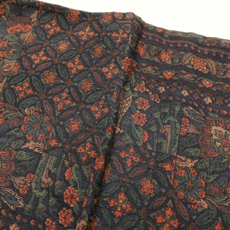 小紋 美品 紬地 正絹 幾何学柄・抽象柄 袷仕立て 紫・藤色_画像20