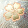 袋帯 六通柄 振袖用 正絹 花柄 桜 金糸 銀糸 グレー_画像6