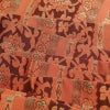 名古屋帯 全通柄 良品 正絹 幾何学柄・抽象柄 名古屋仕立て 橙_画像22