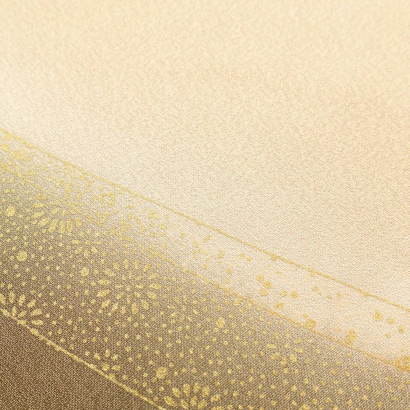 訪問着 正絹 金彩 銀駒刺繍 古典柄 刺繍 袷仕立て 茶_画像18