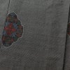 大島紬 証紙あり しつけ糸付き 正絹 幾何学柄・抽象柄 袷仕立て グレー_画像6