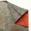 紬 美品 しつけ糸付き 正絹 幾何学柄・抽象柄 袷仕立て 緑・うぐいす色_画像16