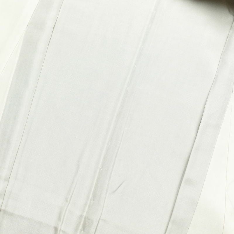 紬 美品 しつけ糸付き 正絹 幾何学柄・抽象柄 袷仕立て 緑・うぐいす色_画像24