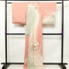 訪問着 良品 しつけ糸付き 正絹 古典柄 袷仕立て ピンク_画像2