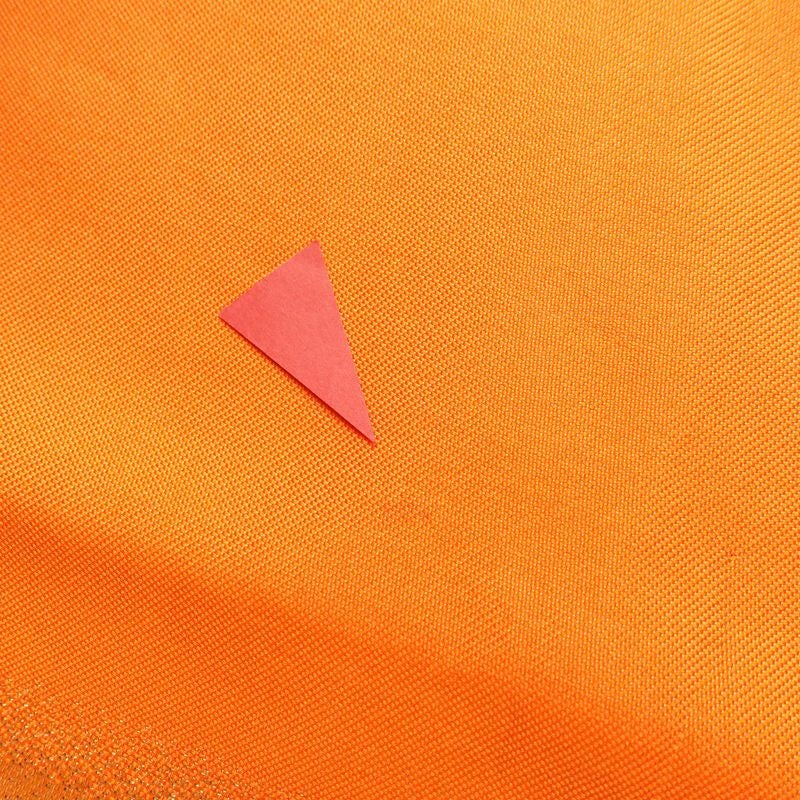 名古屋帯 太鼓柄 銀駒刺繍 正絹 幾何学柄・抽象柄 名古屋仕立て 橙_画像15