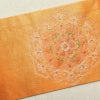名古屋帯 太鼓柄 銀駒刺繍 正絹 幾何学柄・抽象柄 名古屋仕立て 橙_画像25