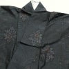 大島紬 証紙なし 本場大島 正絹 花柄 袷仕立て 青・紺_画像22