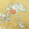 付け下げ 美品 正絹 箔 金彩 刺繍 古典柄 袷仕立て 黄・黄土色_画像8