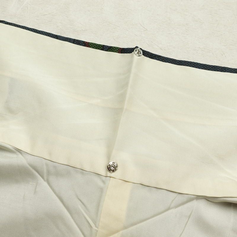 大島紬 証紙なし 正絹 古典柄 袷仕立て 青・紺_画像26