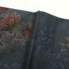 紬 良品 正絹 紬着物 花柄 つむぎ 袷仕立て 青・紺_画像19