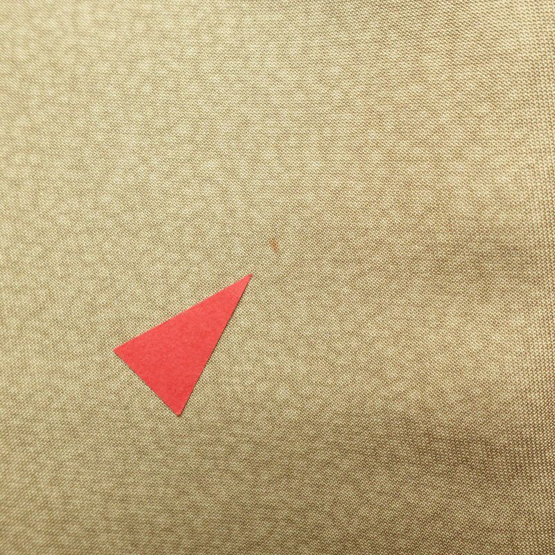 付け下げ 良品 天目染 共八掛 正絹 刺繍 金彩 花柄 袷仕立て 緑・うぐいす色_画像34