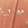 訪問着 落款入り 一つ紋付き 共八掛 縮緬 正絹 花柄 袷仕立て 赤・朱_画像7