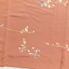 訪問着 落款入り 一つ紋付き 共八掛 縮緬 正絹 花柄 袷仕立て 赤・朱_画像13