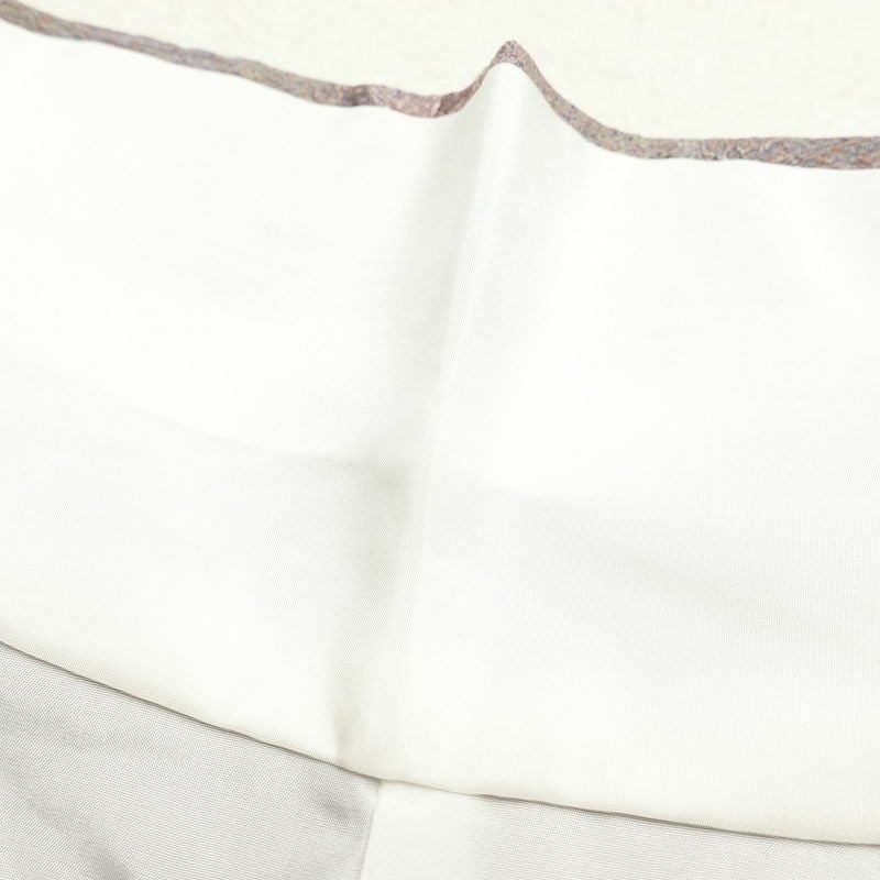 小紋 美品 徳川蒔絵 正絹 ぼかし 木の葉・植物柄 袷仕立て 紫・藤色_画像25