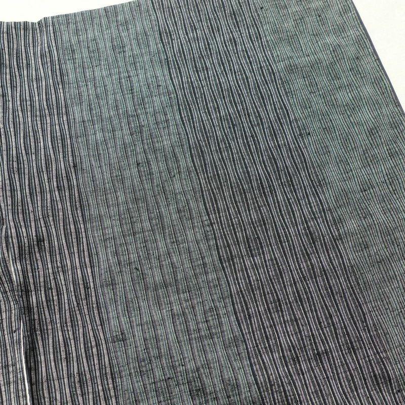 紬 美品 しつけ糸付き 正絹 紬着物 縞柄・線柄 身丈162.5cm 裄丈68cm 袷仕立て 青・紺_画像14