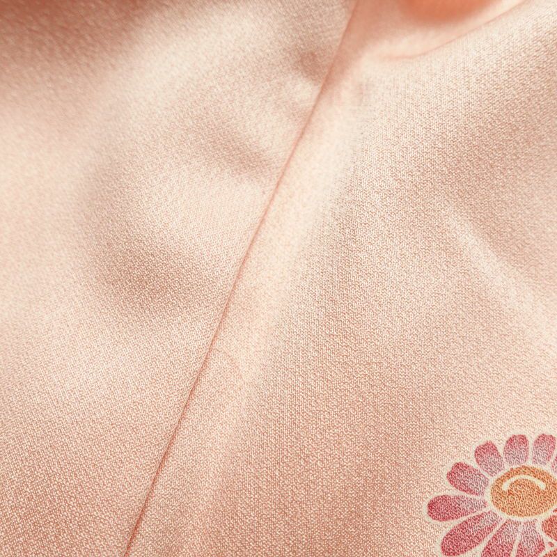 付け下げ 正絹 金彩 附下 古典柄 着物 身丈165.5cm 裄丈67cm 袷仕立て ピンク_画像25